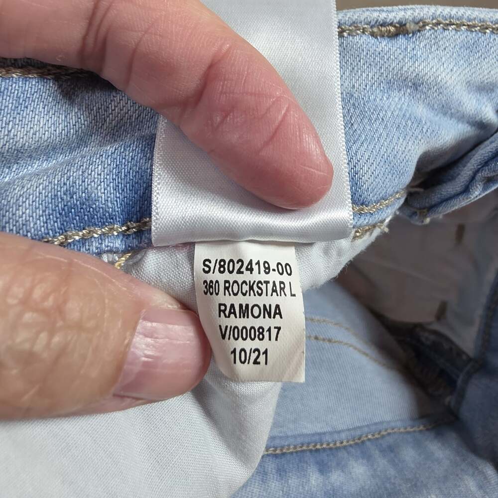 Old Navy Womens 0 Jeans Extra High Rise Rockstar Super Skinny Stretch 24" Light - Picture 3 of 9